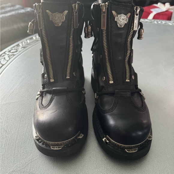 Harley Davidson Motorcycle double zipper Women’s Boots - Picture 4 of 11